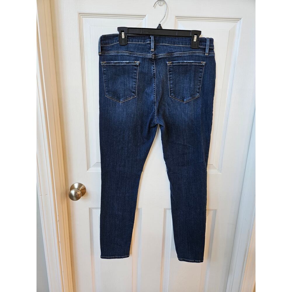 FRAME Le Skinny de Jeanne Jeans Womens 32 Dark Wash Skinny Stretch Denim Ankle - Picture 2 of 7